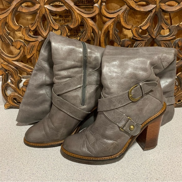 Boutique 9 BTCharissa gray leather knee boots - Picture 1 of 12